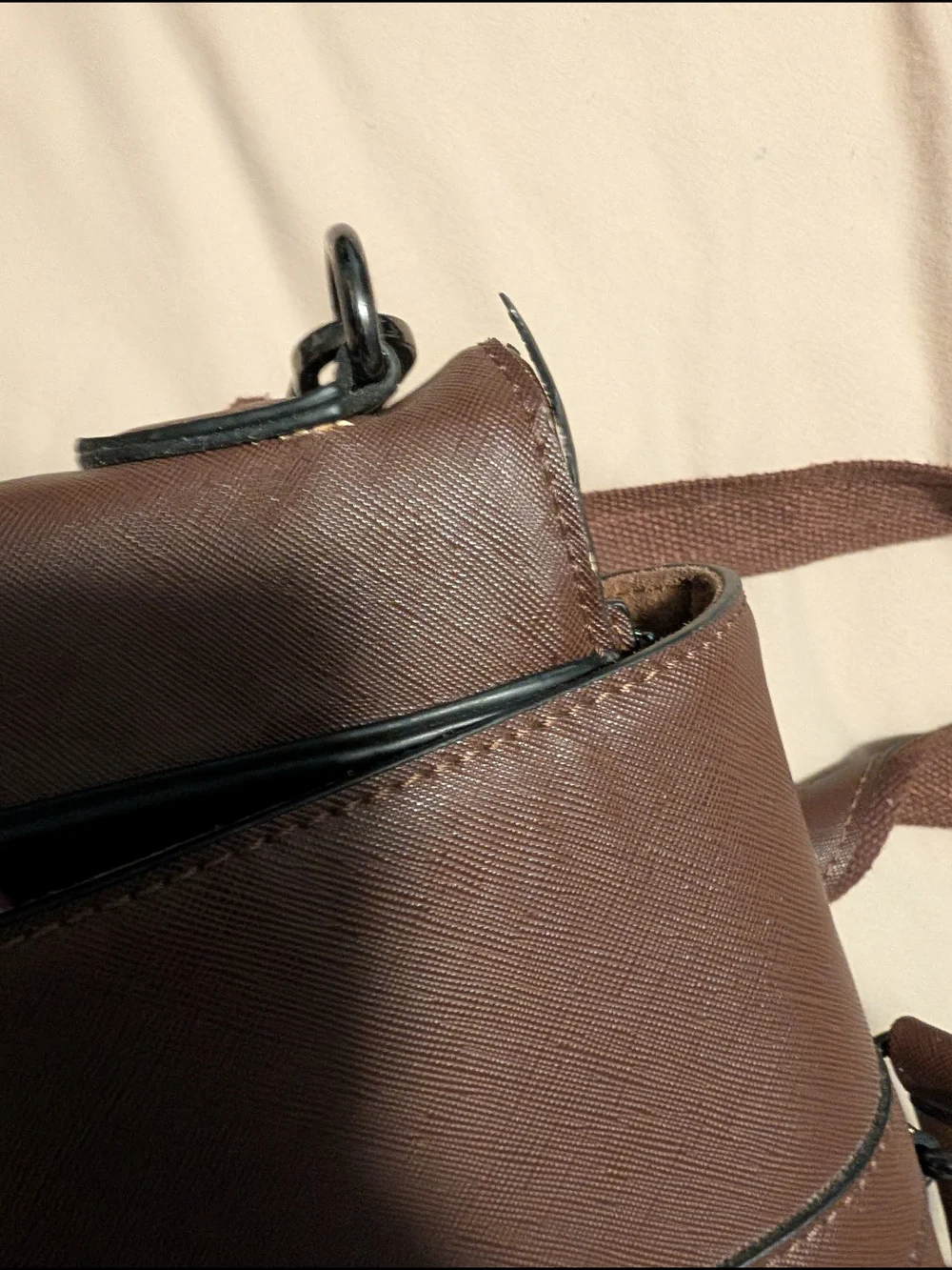 Brown Men's Leather-Style Briefcase Messenger Bag